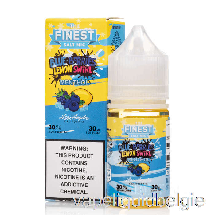 Vape België Blauwe Bessen Citroen Swirl Menthol - De Fijnste Snoepeditie Zout Nic - 30ml 30mg